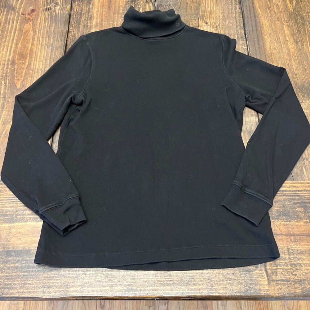 Lauren Ralph Lauren Black Long Sleeve Turtleneck Top Women Size Small, classic